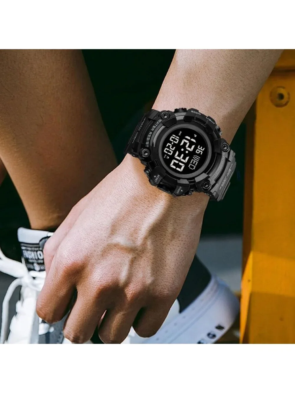 Men's Black Analog Quartz Electronic Military Multifunction LED Digital Watch